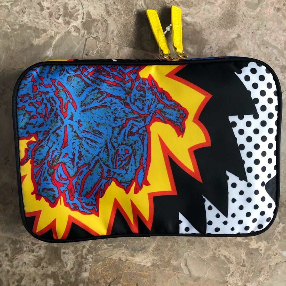 Sonia Kashuk Blue Red Yellow Pop Art Cosmetic Case